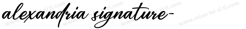 alexandria signature字体转换